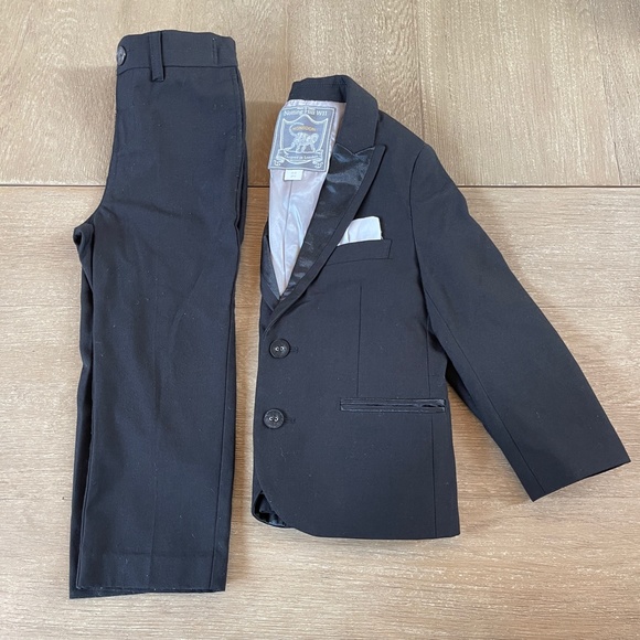 Monsoon | Benjamin Tuxedo Suit Set Black Sz.2-3 - Picture 10 of 10